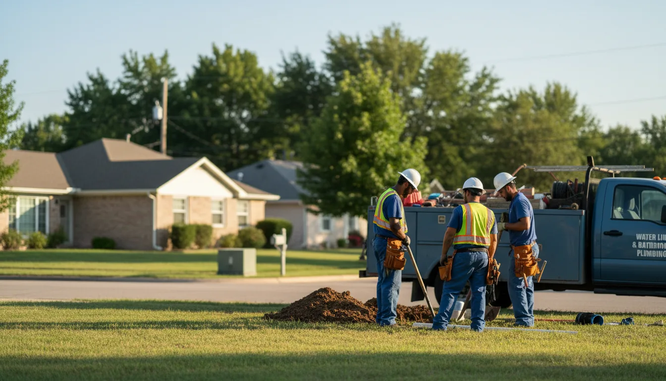 Residential water line and bathroom plumbing service in Kindred, ND